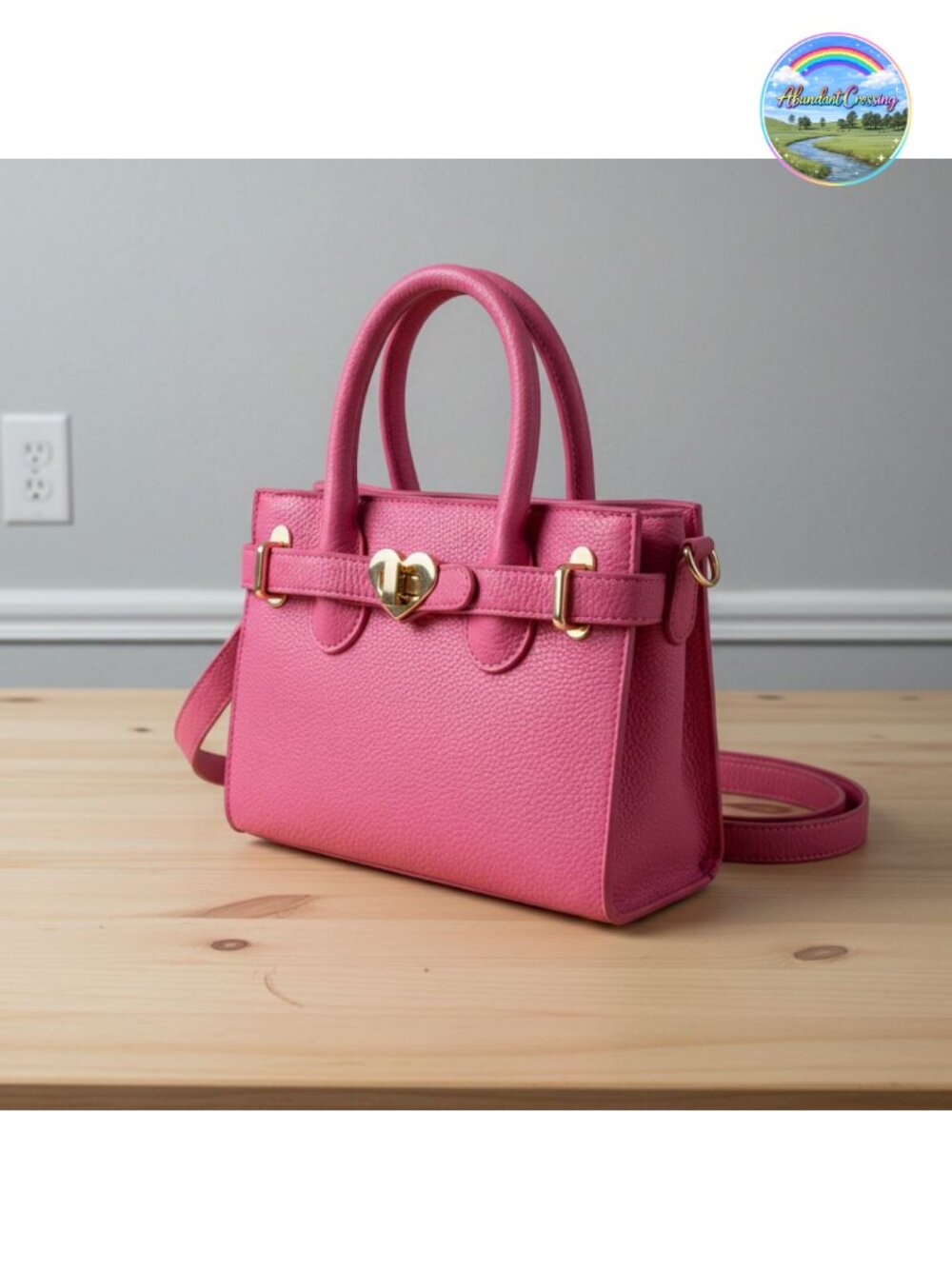 Kids Crossbody Purse Adjustable Strap Clasp Closure Gift for Girls
